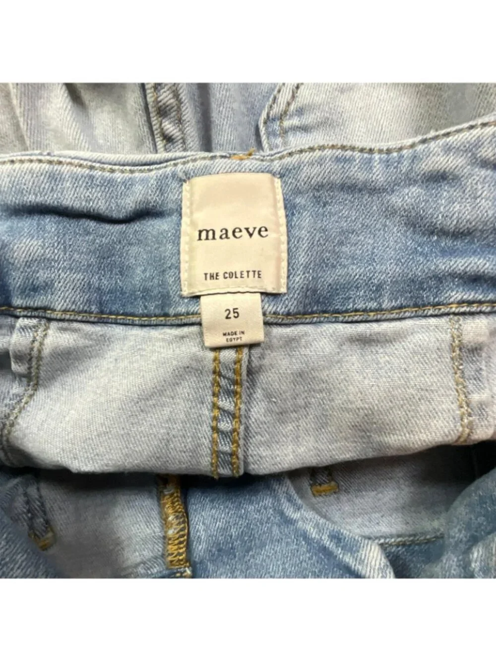 Maeve The Colette Wide Leg Jeans Womens 25 Blue High Rise Crop Denim Stretch
